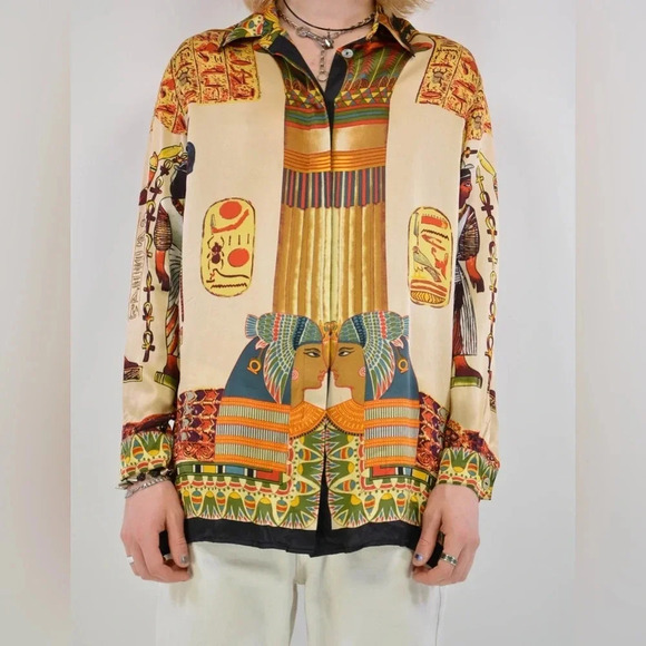 Vintage Spiegel Silk Button-up Blouse - Picture 1 of 15